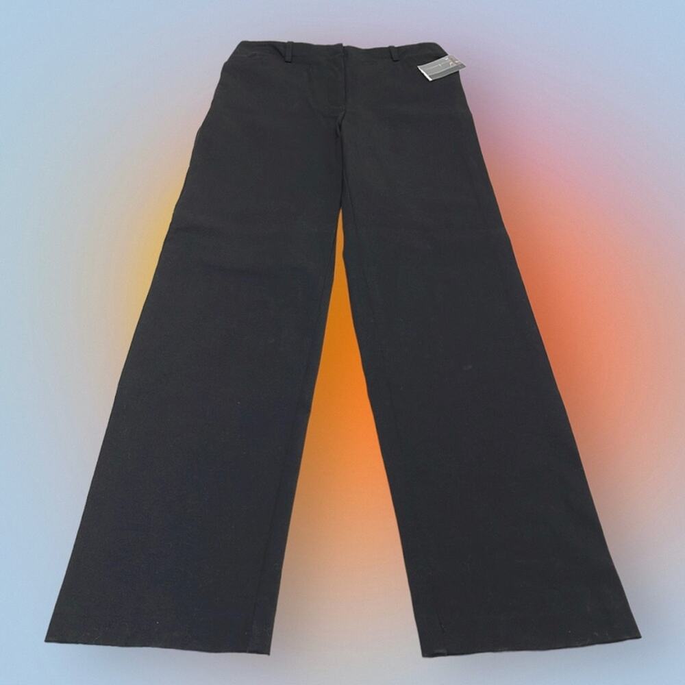 NINE & CO. Women’s 4 Long Black Slant Pocket Cotton Pant